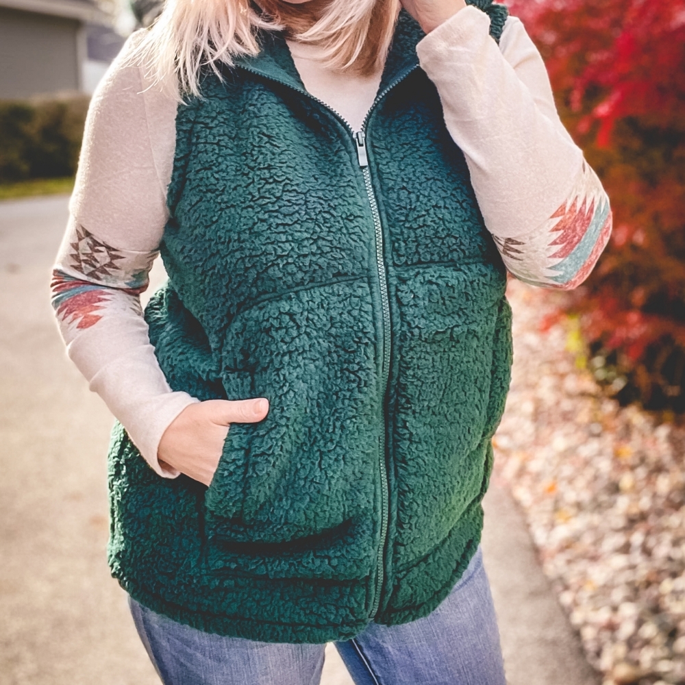 Zenana Full Size Run Soft Sherpa High-Low Hooded V